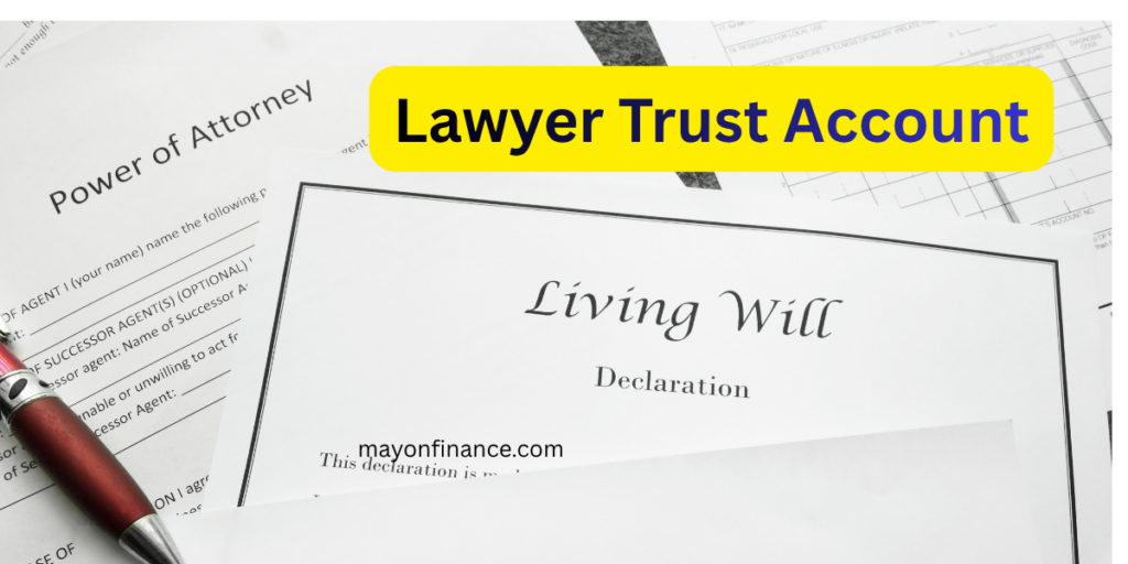 Lawyer reviewing financial records for a Lawyer Trust Account compliance audit in a Canadian law firm office